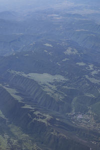 High angle view of dramatic landscape