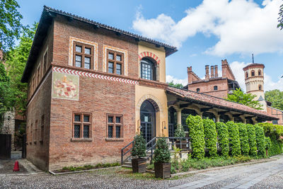 The beautiful medieval village in the valentino park in turin