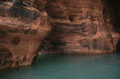 Rock formation in water