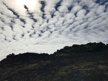 Low angle view of mountain against sky