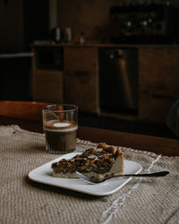 Close-up of breakfast on table