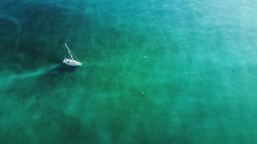 Close-up of boat in sea