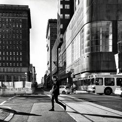 City street with buildings in background