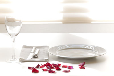 Close-up of tea served on table