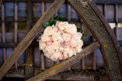 Close-up of wedding bouquet