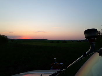 Cropped image of landscape at sunset