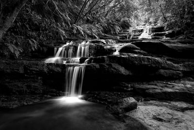 Scenic view of waterfall