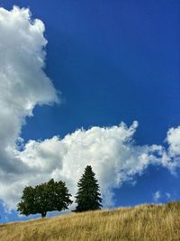 Scenic view of landscape against cloudy sky