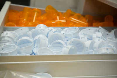 Close-up of candies in shelf