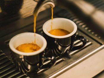 Close-up of coffee on table