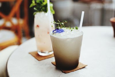 Close-up of drink on table