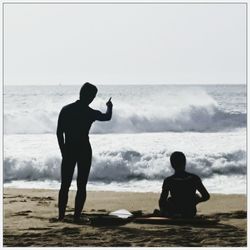 People enjoying at beach