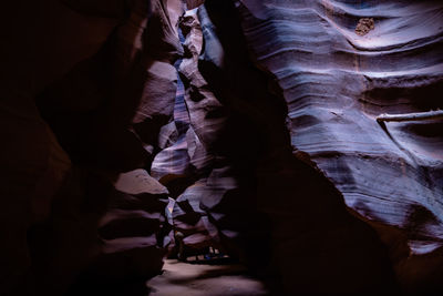 Low angle view of rock formation