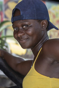 Portrait of smiling woman