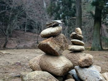 Close-up of stones on stones