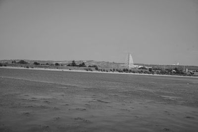 Scenic view of landscape against clear sky