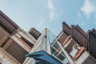 Low angle view of buildings against sky