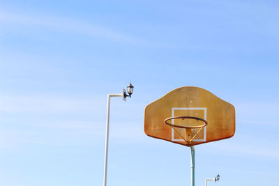 Low angle view of street light against clear sky