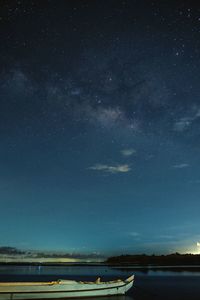 Scenic view of star field against sky at night