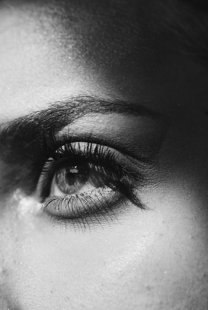 CLOSE-UP PORTRAIT OF WOMAN WITH EYE