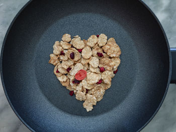 High angle view of breakfast in bowl