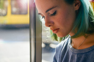 Woman looking down