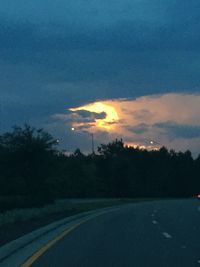 Country road at sunset