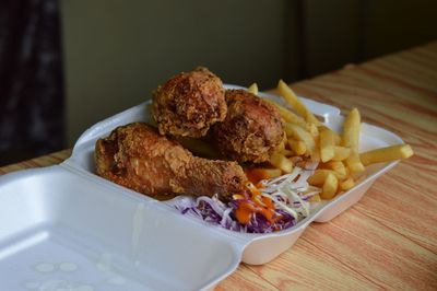 Close-up of food in plate