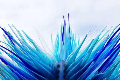 Close-up of plants against blue sky