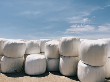 Low angle view of stone wall