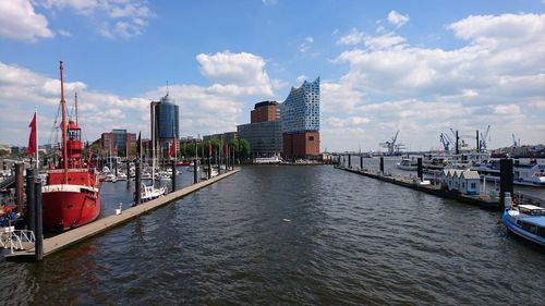 View of hanseatic harbor