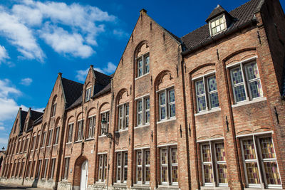  houses representative of the traditional arquitecture of the historical bruges town