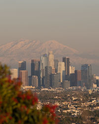 Buildings in city against sky