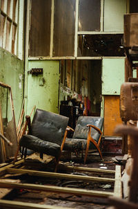 Interior of abandoned house