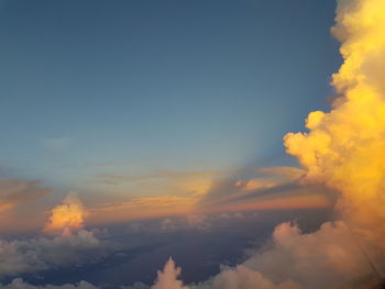 Low angle view of sky during sunset