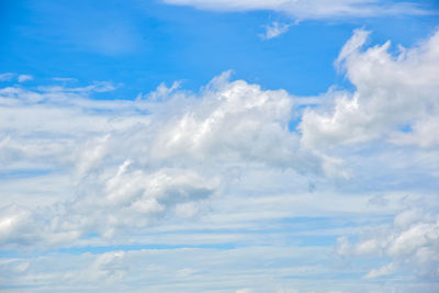 Low angle view of clouds in sky