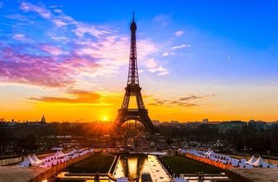 Eiffel tower with eiffel tower in background