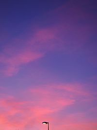 Low angle view of sky at sunset