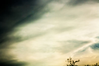 Low angle view of cloudy sky