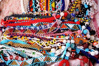 Full frame shot of multi colored fabric