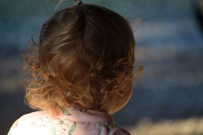 Rear view of girl