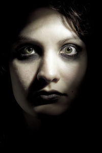 Close-up portrait of woman