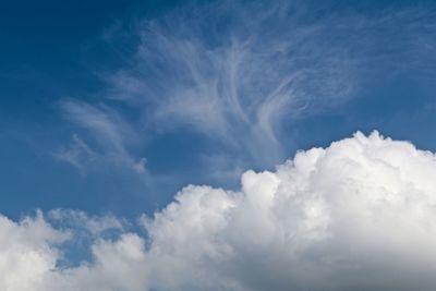 Low angle view of clouds in sky