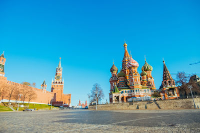 Red square new photo of 2021. the square is urban without people.