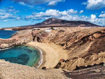 Panoramic view of beach and sea against sky