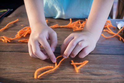 Close-up of the hands of a child