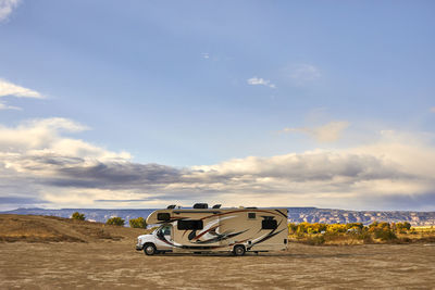 An rv parked on bureau of land management land in fruita, co.