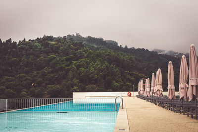 View of swimming pool against the sky