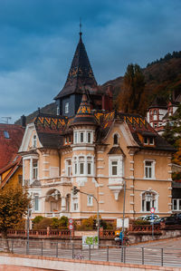 View of buildings in city against sky