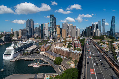 Sydney skyline and darling harbour